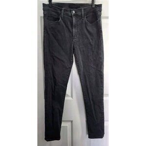 JOE'S SZ 30 FLAWLESS THE ICON MID RISE SKINNY ANKLE DENIM JEANS BLACK STRETCHY